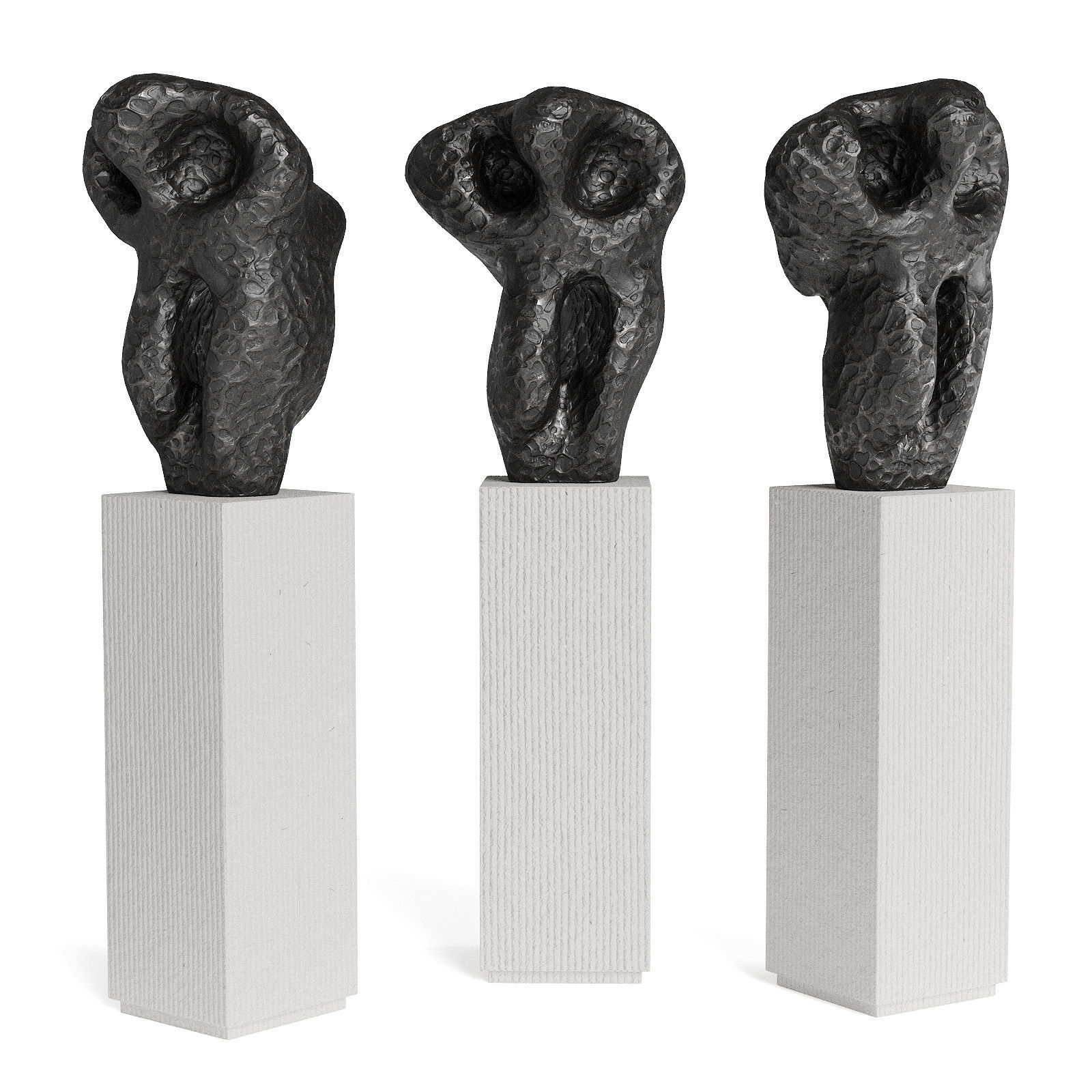 Abstract modern art pedestal Low-poly 3D model_2