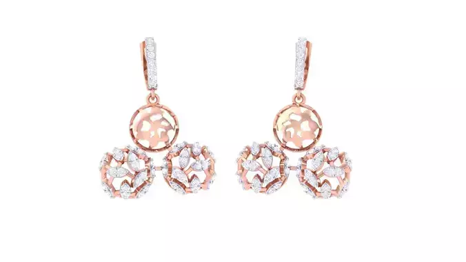 High Jewelry Earrings 3dm stl 3dm stl obj mtl 3mf details