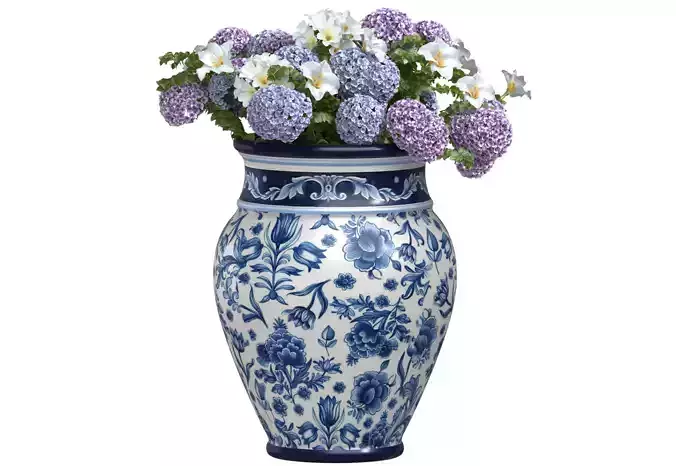 Beautiful Bouquet of flowers in an Italian Vase 