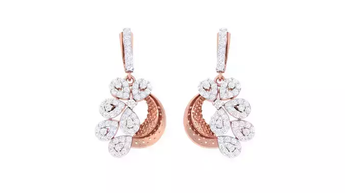 High Jewelry Earrings 3dm stl 3dm stl obj mtl 3mf details