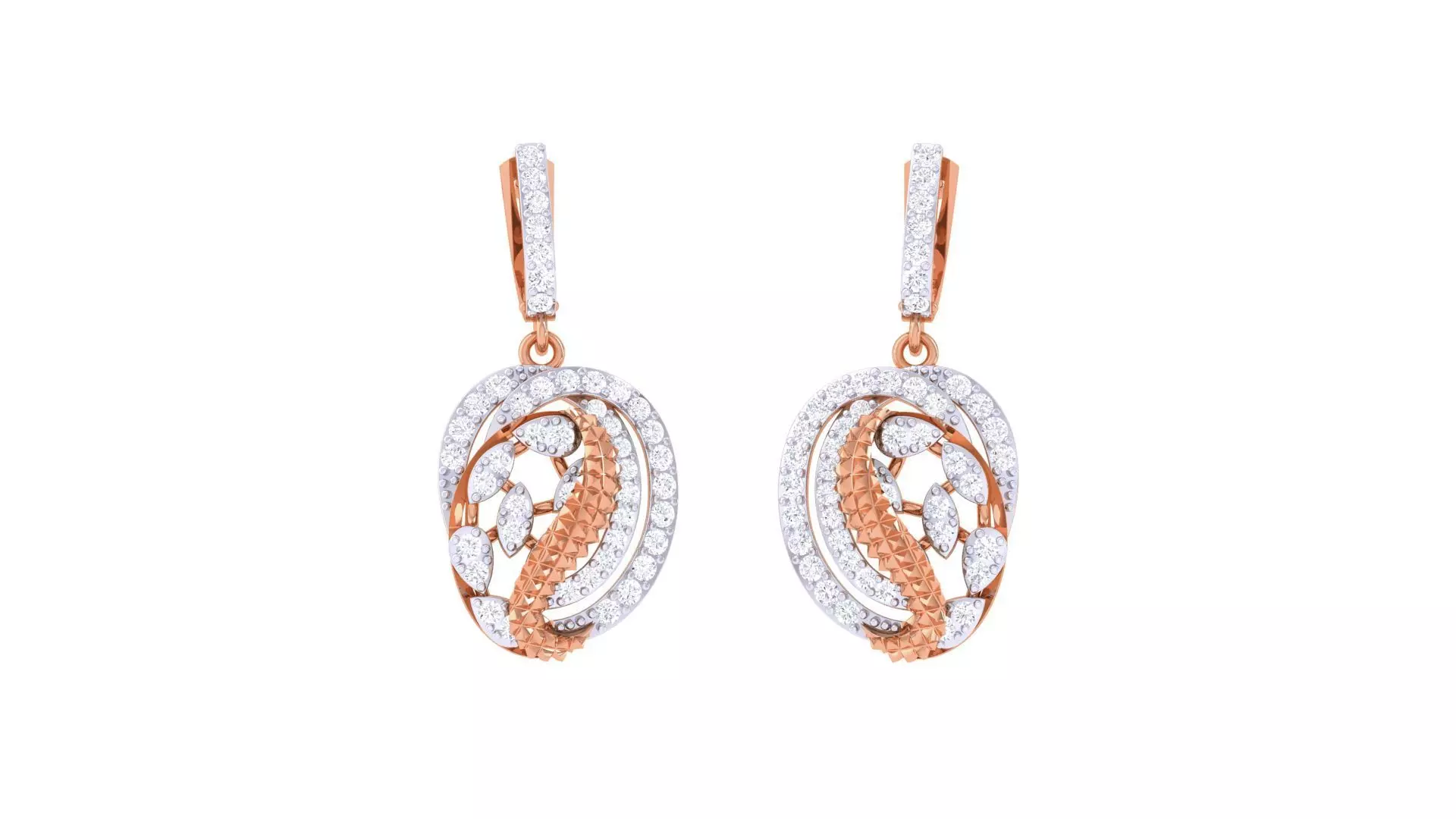 High Jewlery Earrings 3dm stl 3dm stl obj mtl 3mf details 3D print model