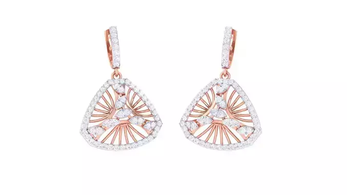 Flower High Jewelry Earrings 3dm stl 3dm stl obj mtl 3mf details