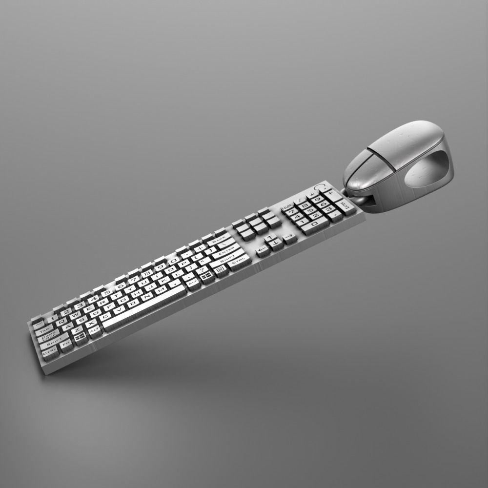 Keyboard-necklace 3D print model_1
