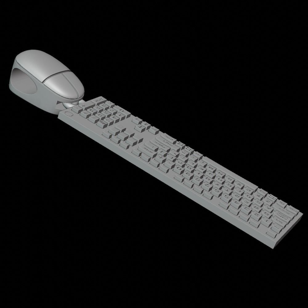 Keyboard-necklace 3D print model_2