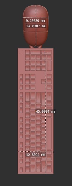 Keyboard-necklace 3D print model_6