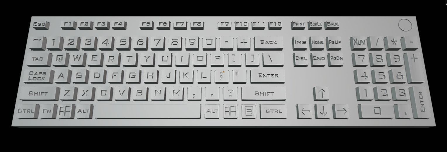 Keyboard-necklace 3D print model_5