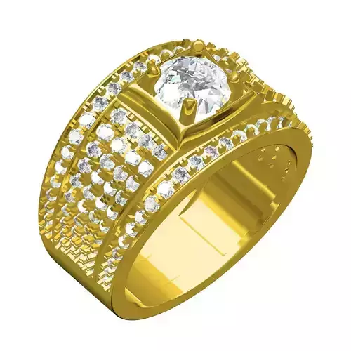 Unique Round Diamond Engagement Ring for Men