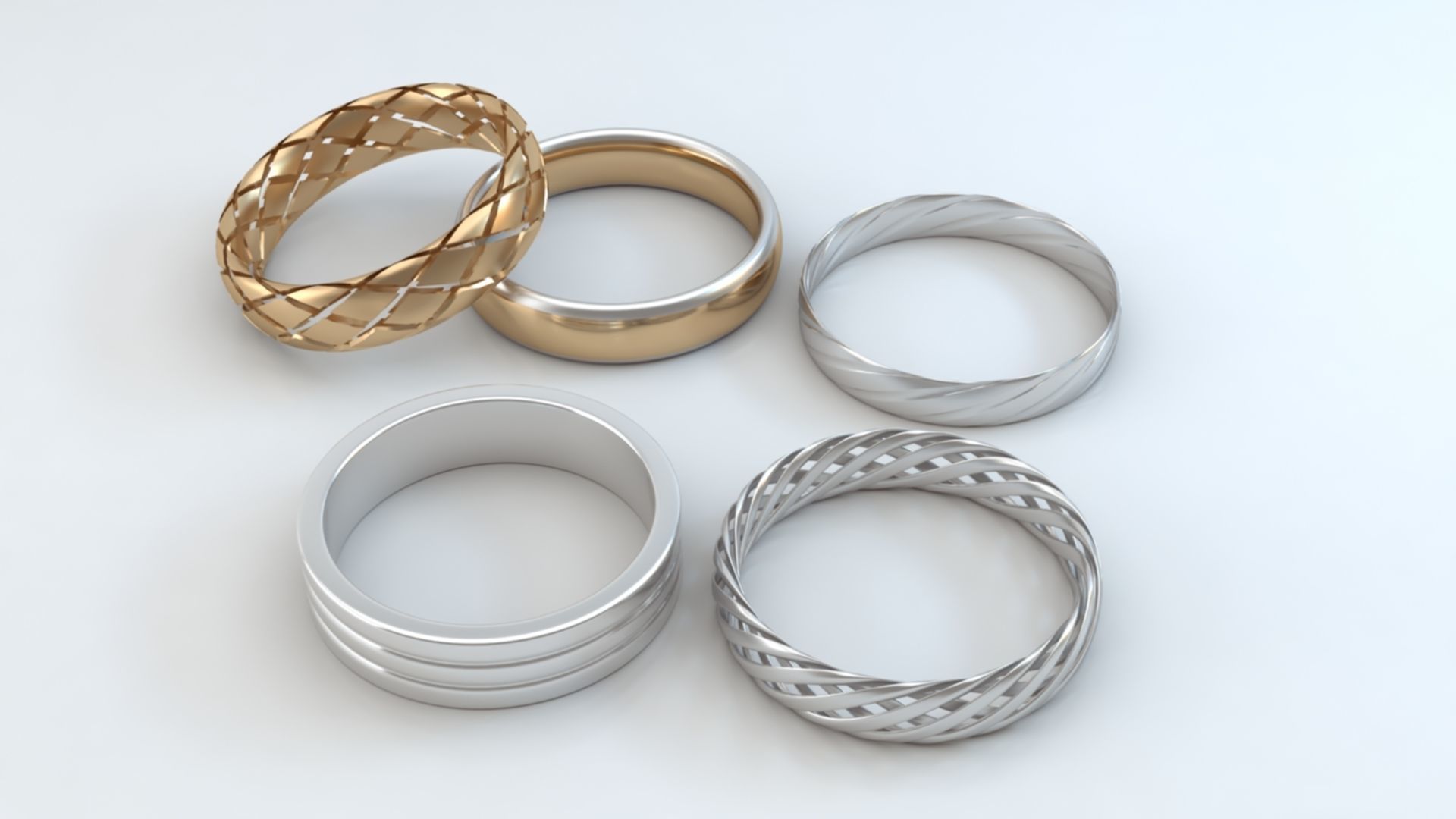 Rings 3D print model_5
