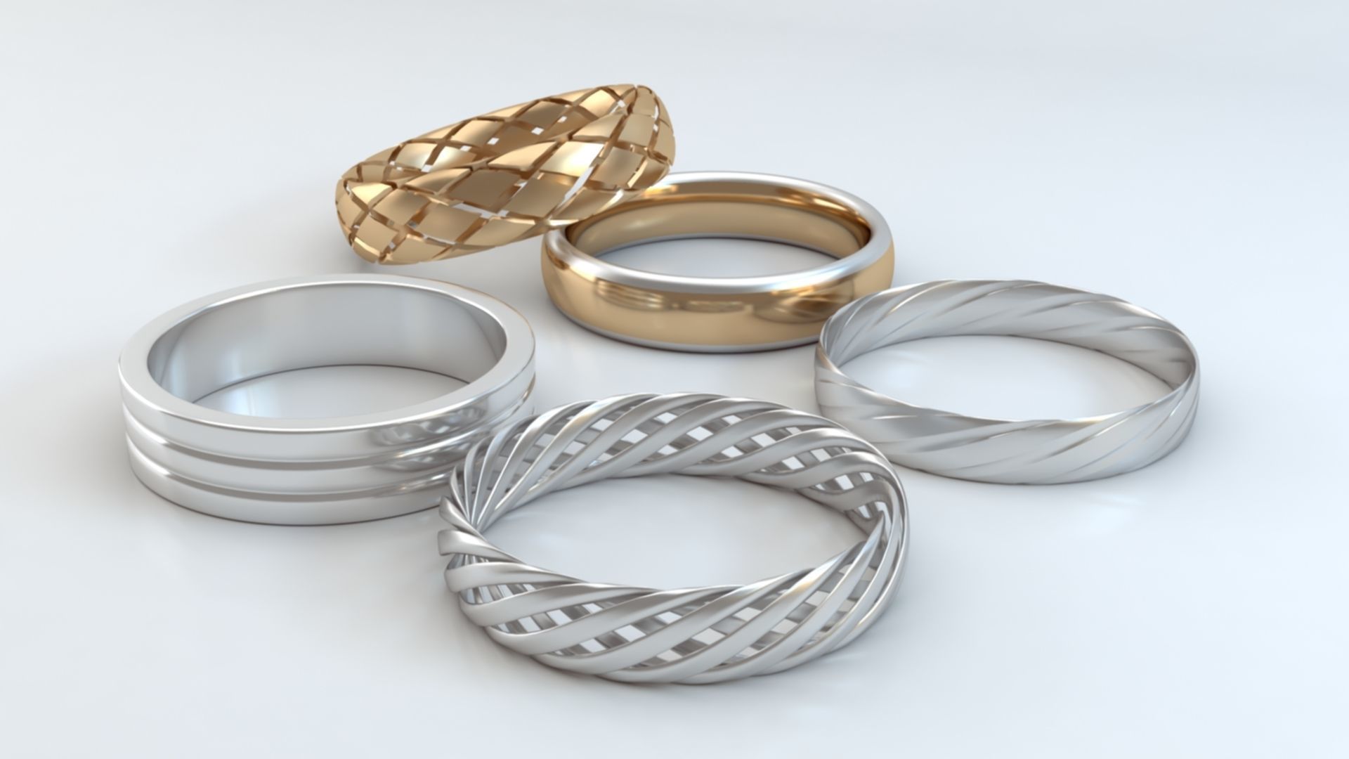 Rings 3D print model_1