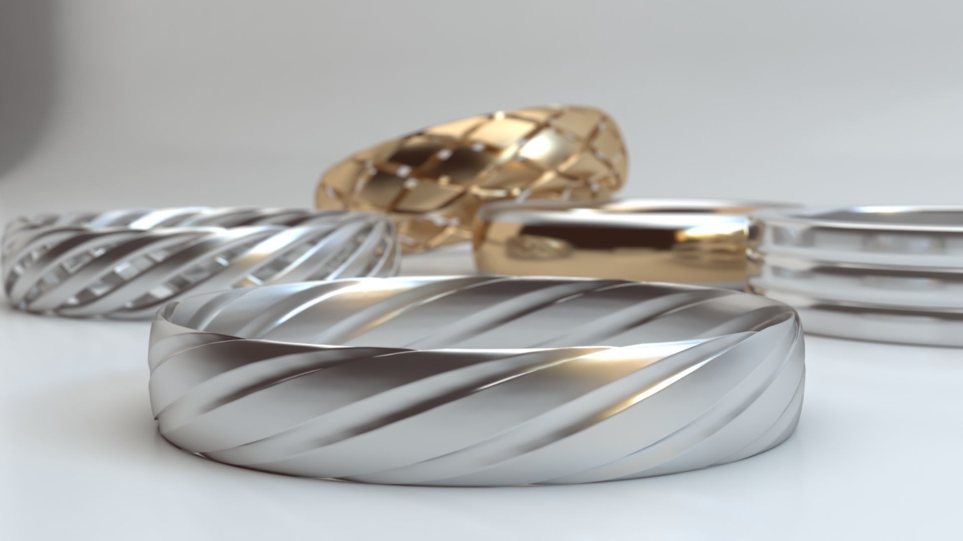 Rings 3D print model_10