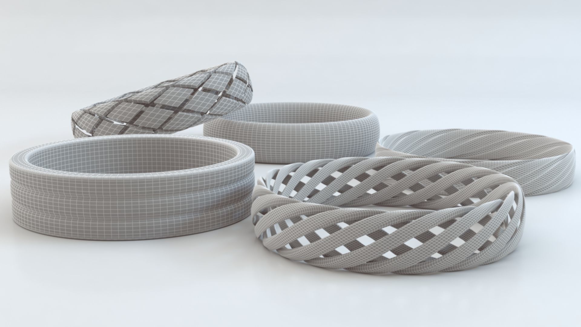 Rings 3D print model_11