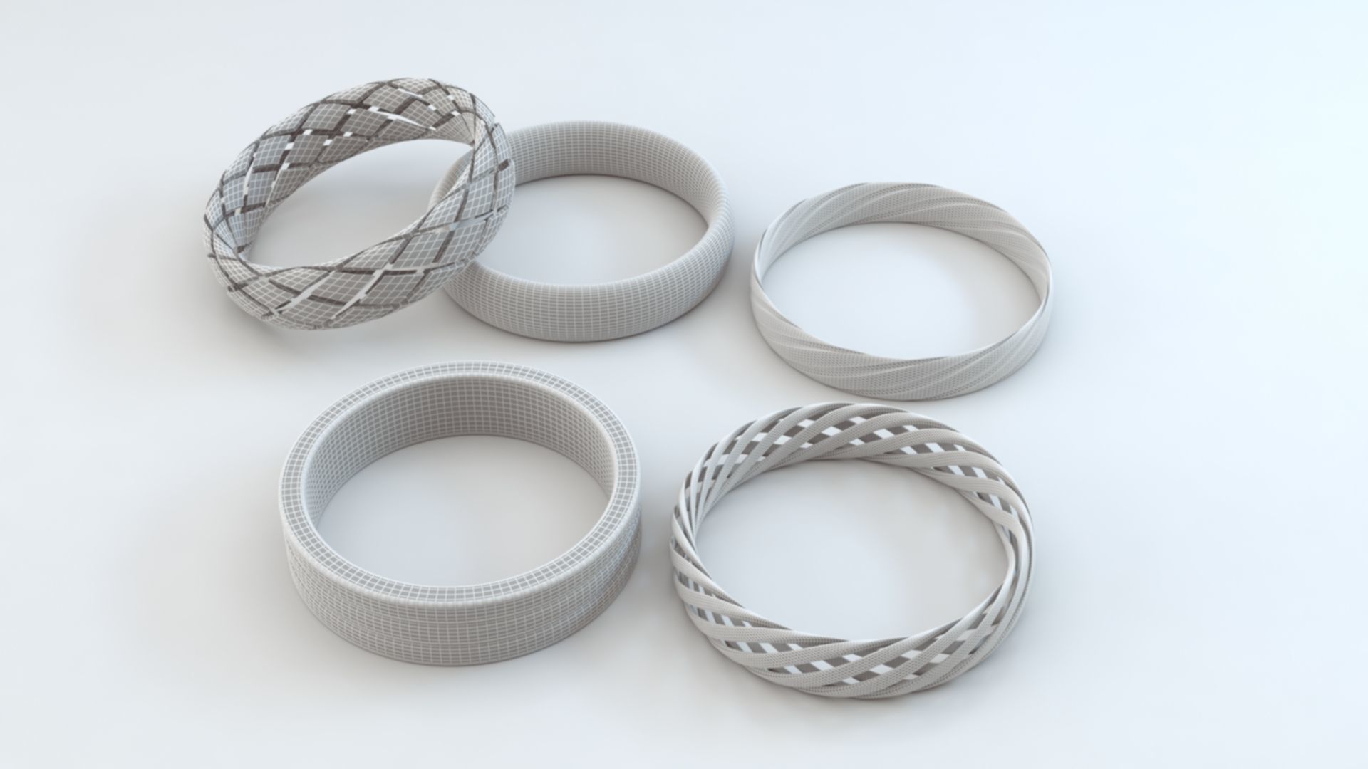 Rings 3D print model_16