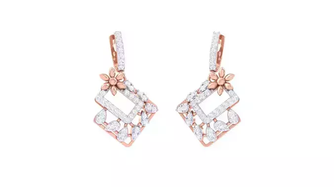 High Jewelry Earrings 3dm stl 3dm stl obj mtl 3mf details