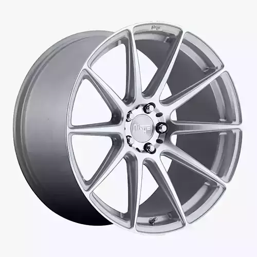 Niche Essen Wheel Offset Silver With Machined Face 3D model