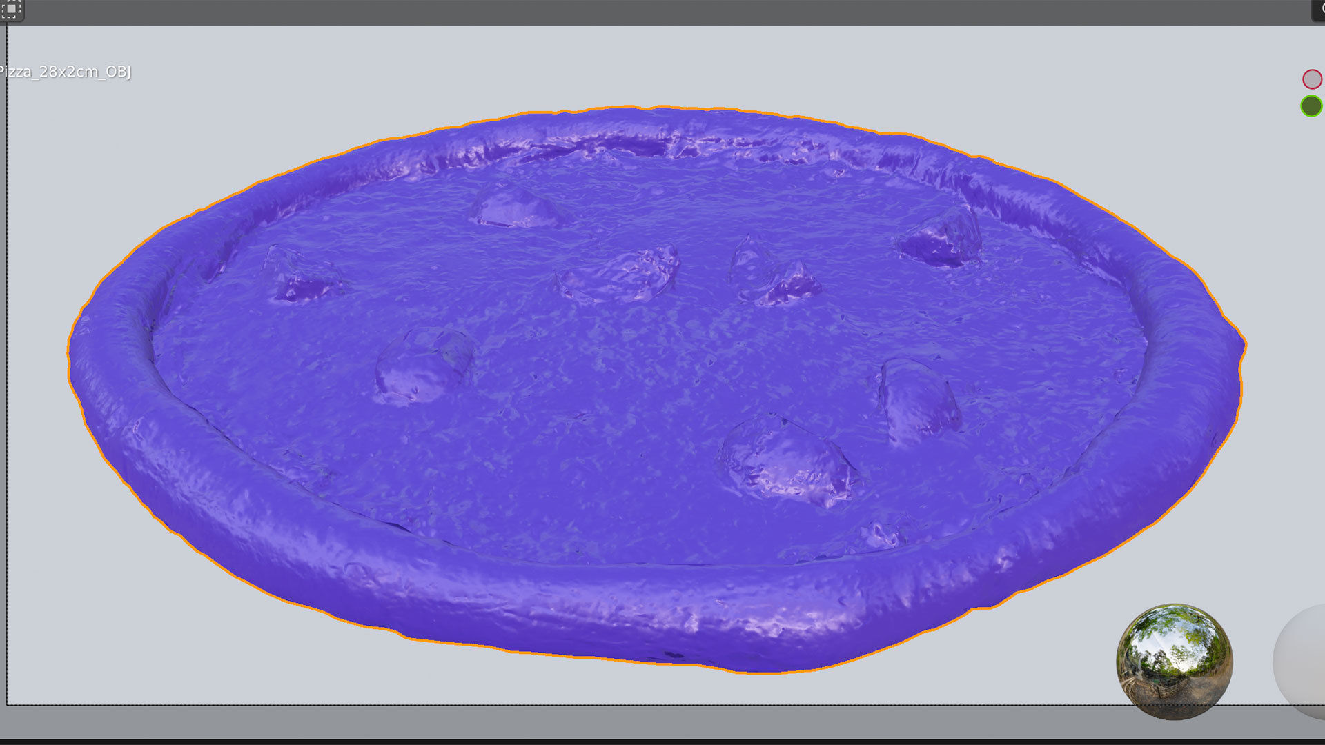 Vegetarian Pizza with cherry tomatoes and cheese 3D model_5