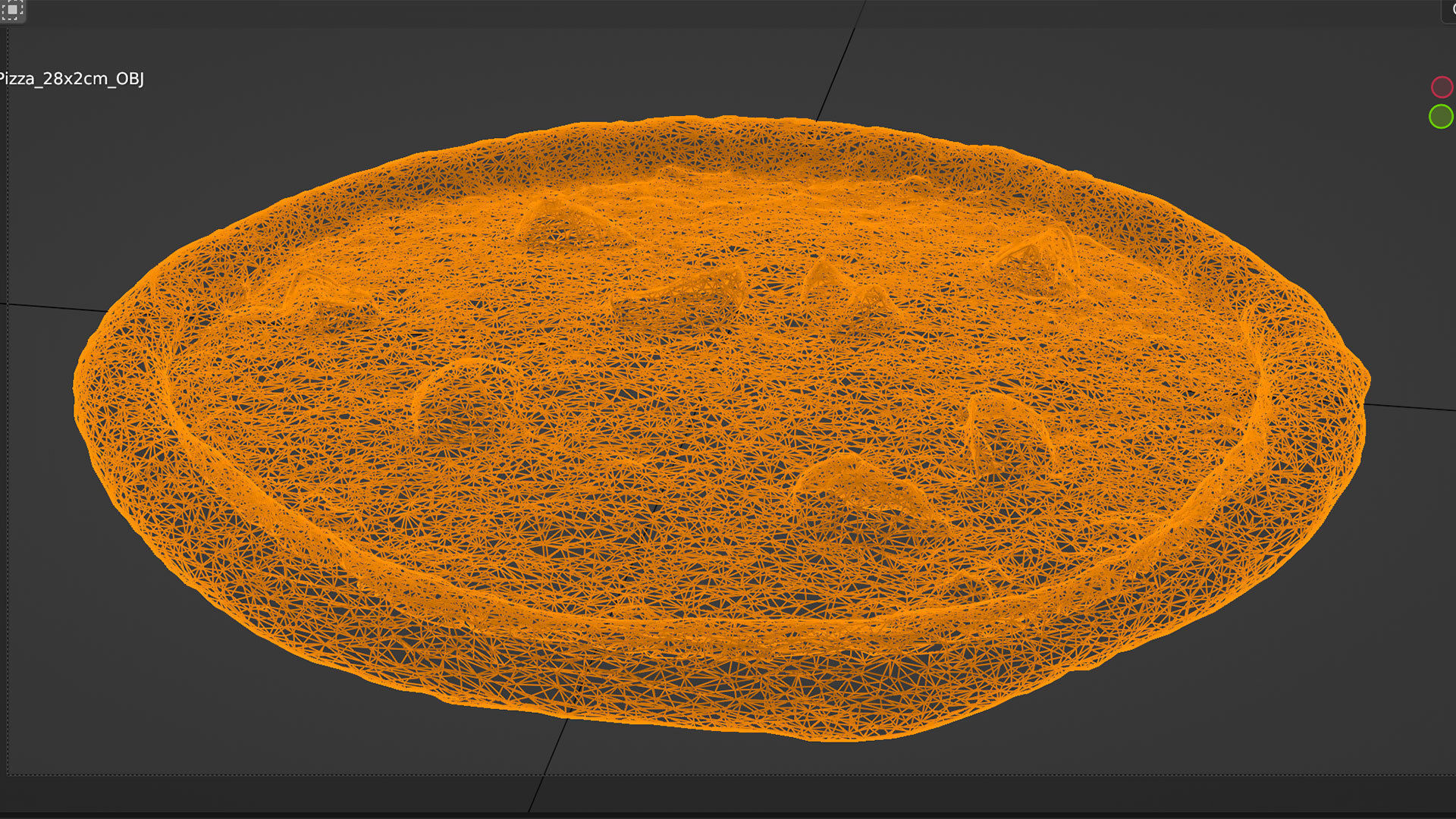 Vegetarian Pizza with cherry tomatoes and cheese 3D model_6