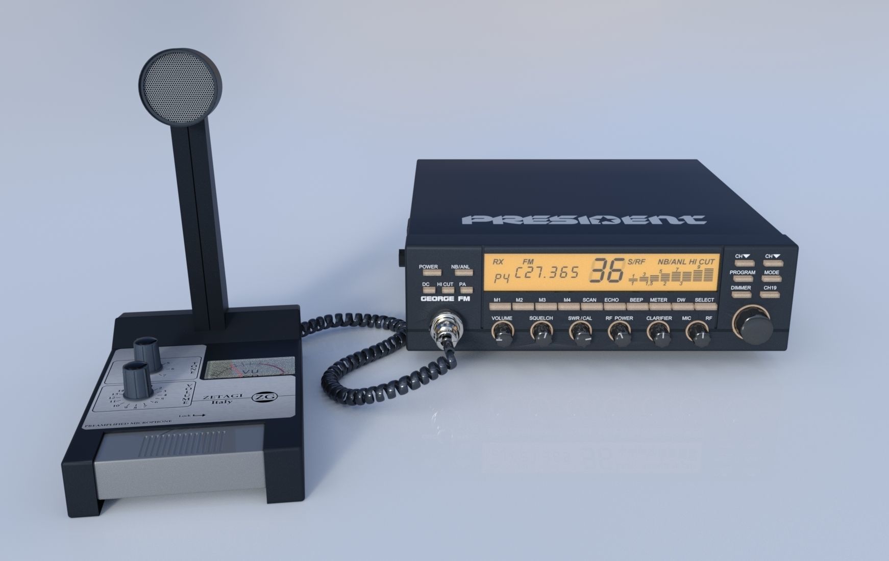 President George CB Radio 3D model_1