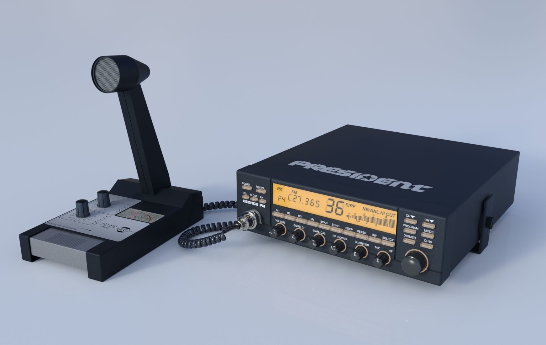President George CB Radio 3D model_2