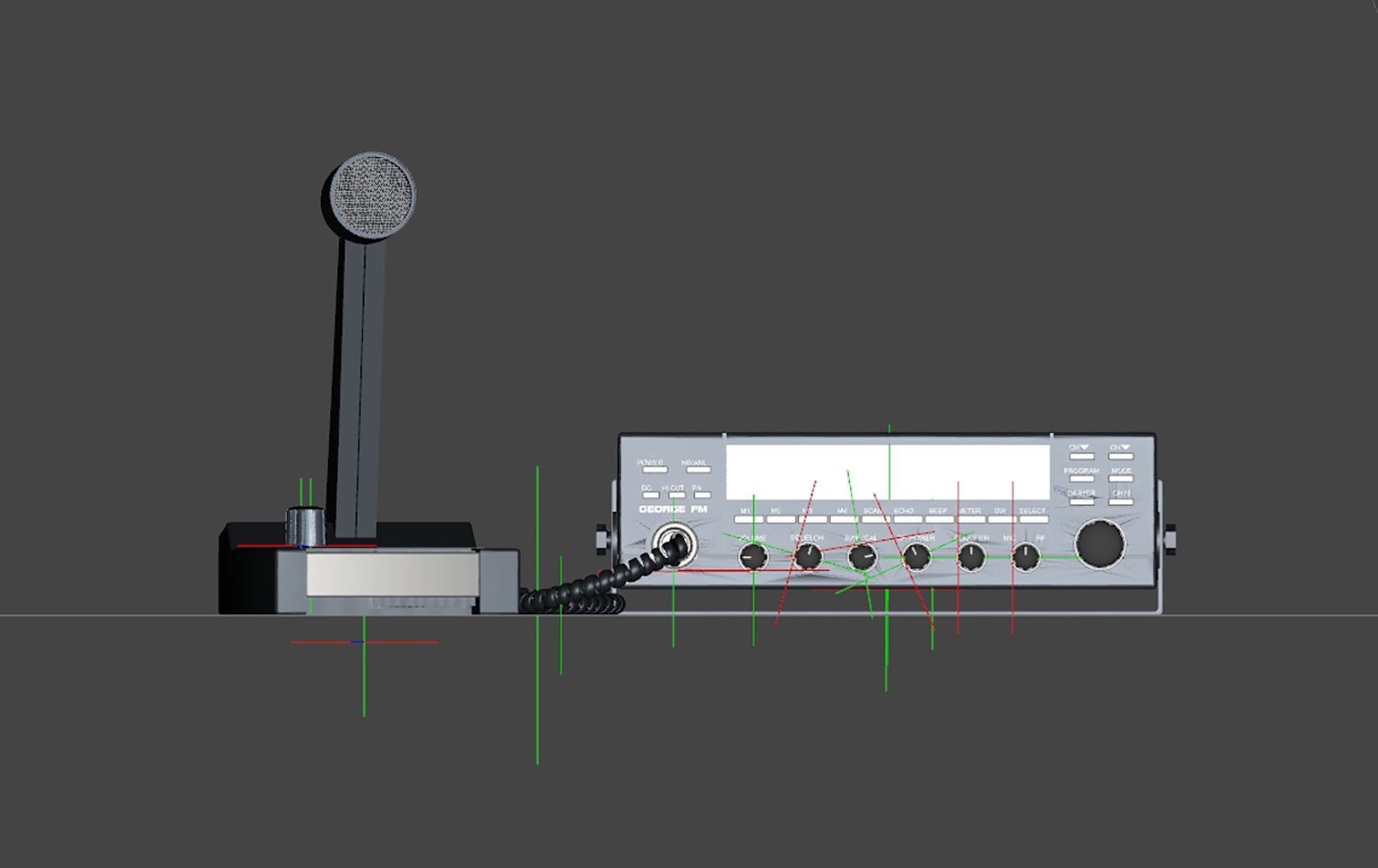 President George CB Radio 3D model_5