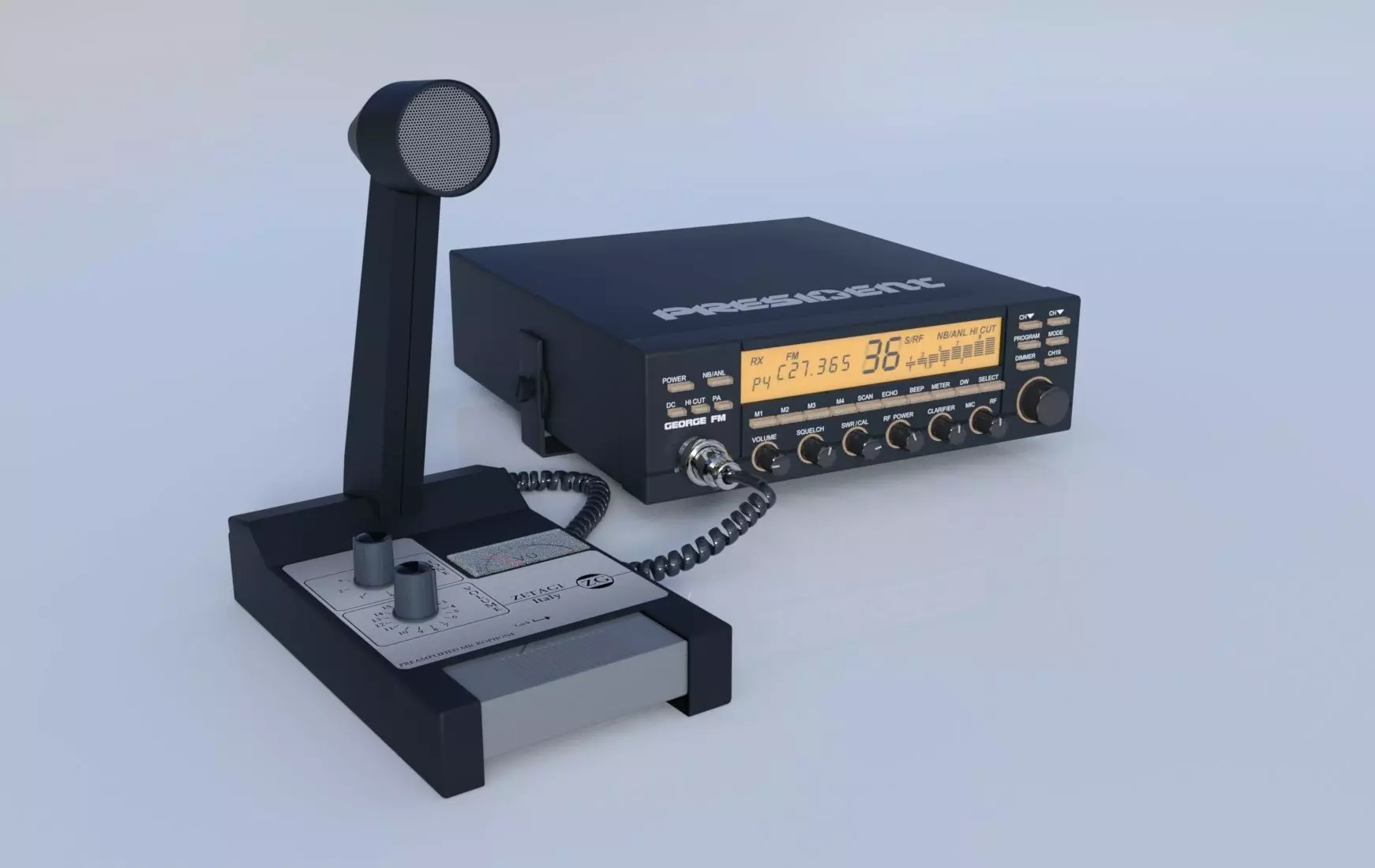 President George CB Radio 3D model_0