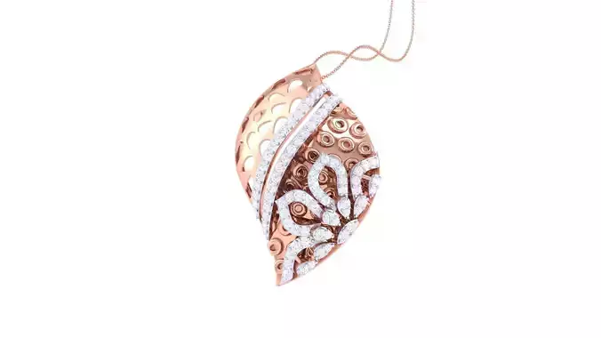 Flower High Jewelry Pendant Necklace 3dm stl 3mf obj glb render 3D print model