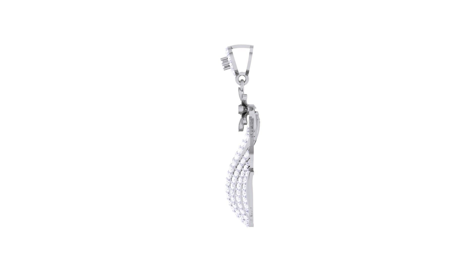 Flower High Jewelry Pendant Necklace 3dm stl 3mf obj glb render 3D print model_9