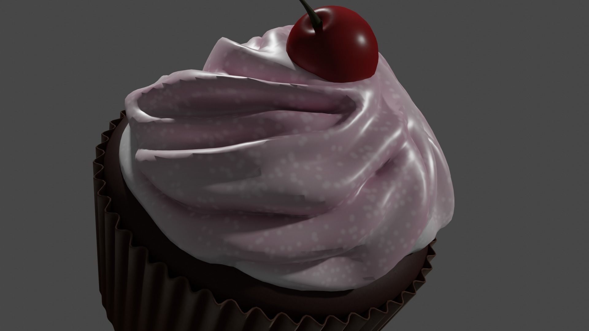 Cherry cake 3D model Low-poly 3D model_4