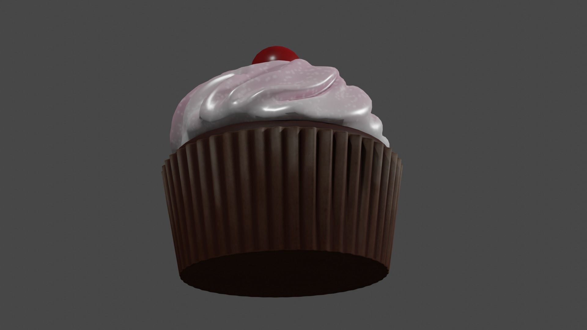 Cherry cake 3D model Low-poly 3D model_2