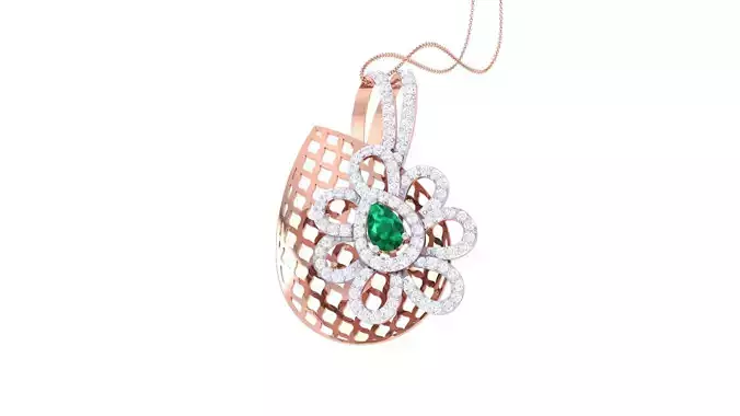 Ultra Vision Flower Mesh High Jewelry Pendant Necklace 3dm stl 
