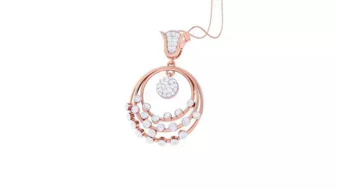 High Jewelry Pendant Necklace 3dm stl 3mf obj glb render details