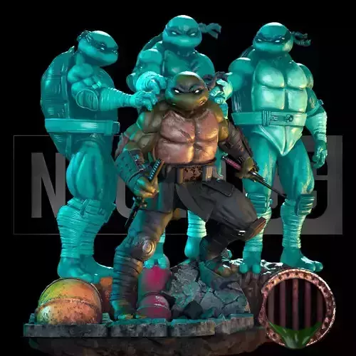 Fan art of TMNT Last Ronin - Diorama 3D print model