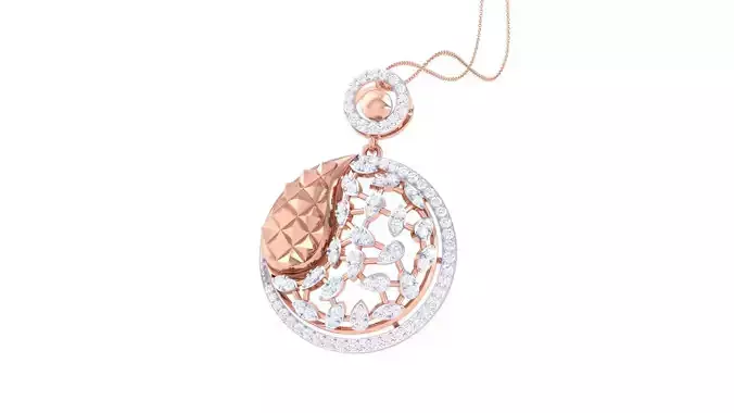 High Jewelry Pendant Necklace 3dm stl 3mf obj glb render details 3D print model