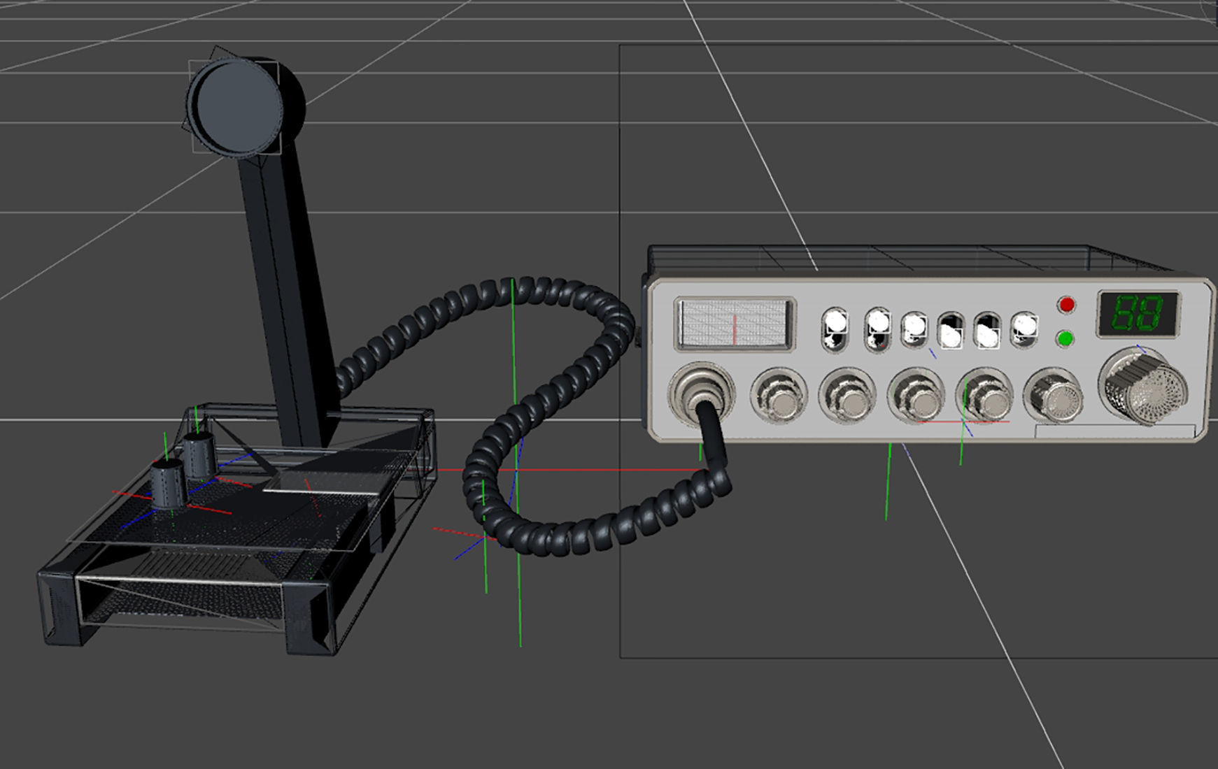 President Jackson II classic CB Radio 3D model_4