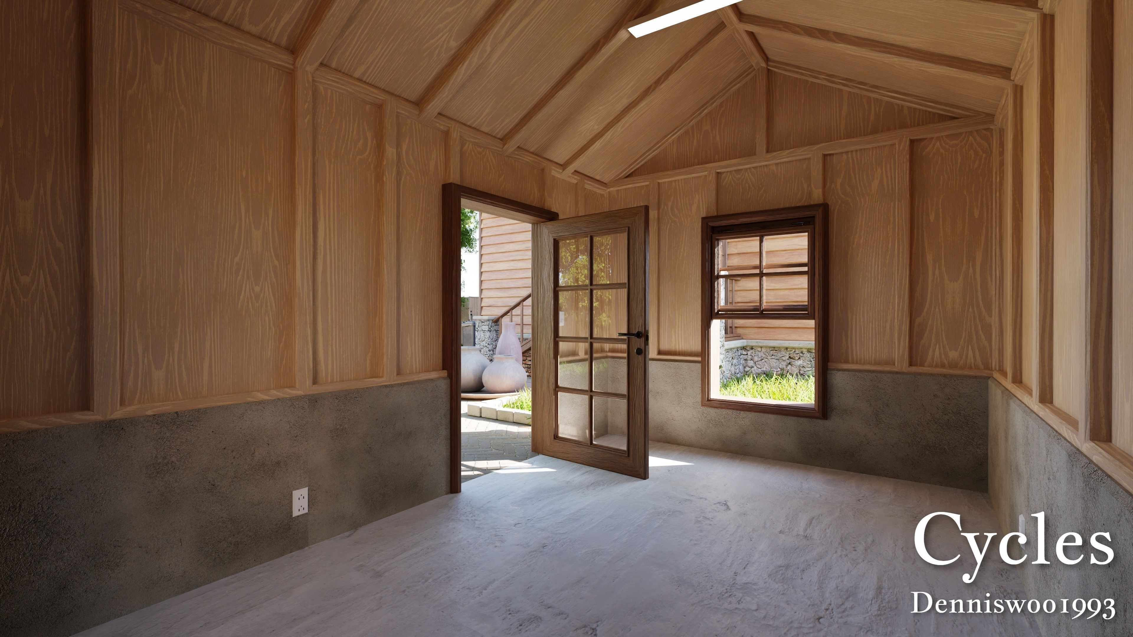 Modular Classic Style American House 7 Low-poly 3D model_15