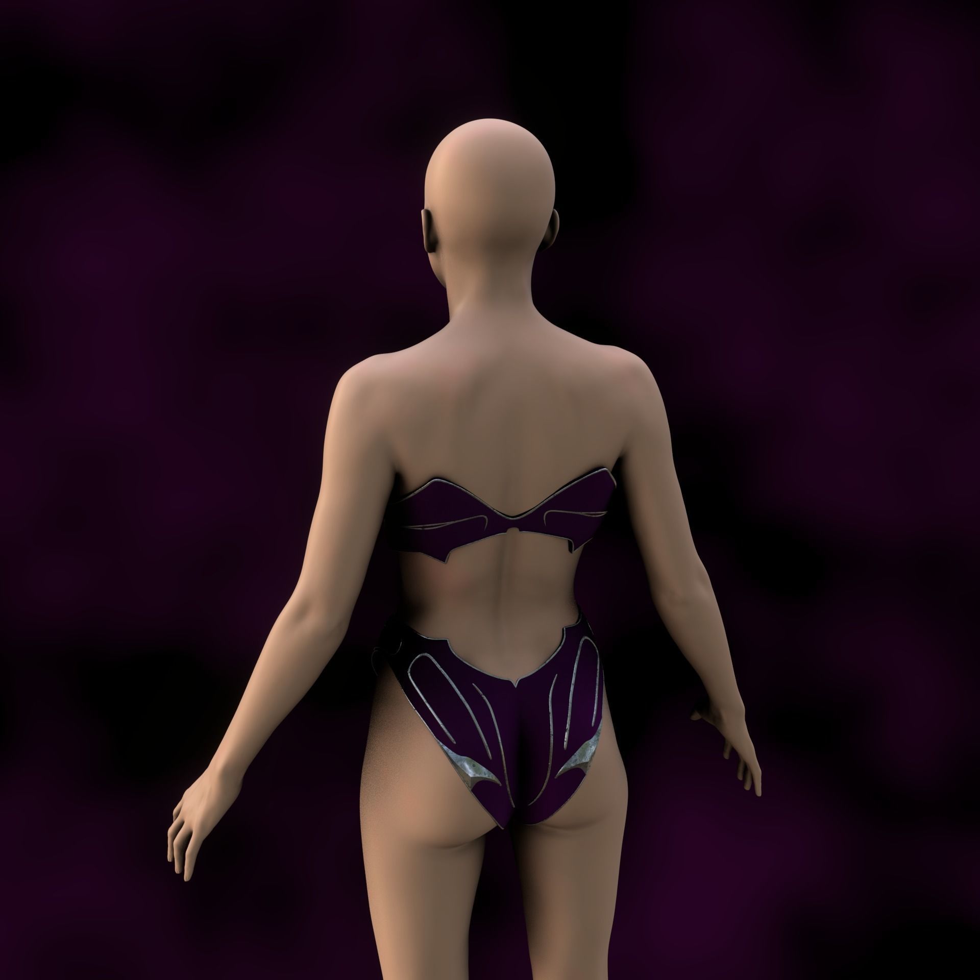 Shadowheart Underwear Set Baldurs Gate 3 3D print model_4