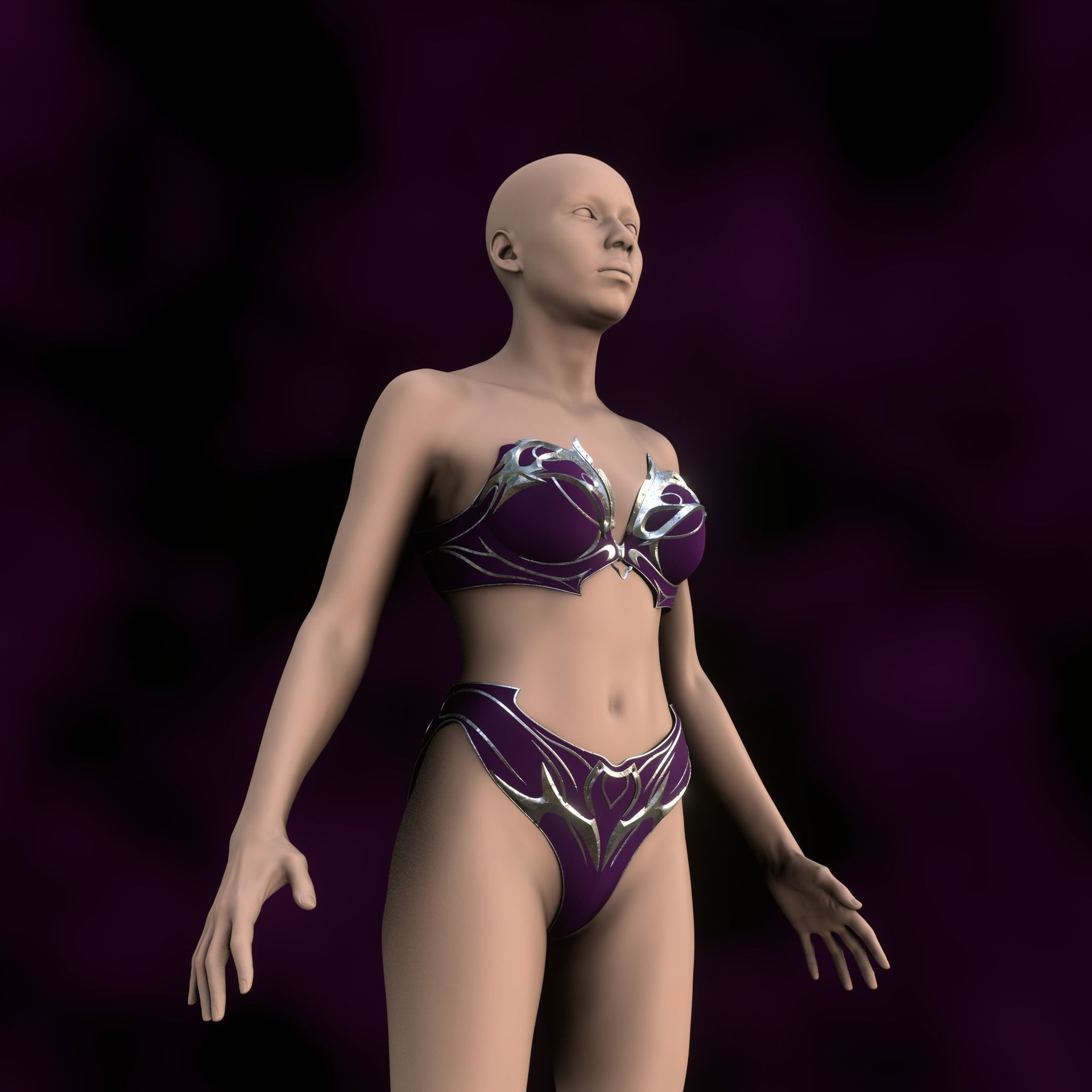 Shadowheart Underwear Set Baldurs Gate 3 3D print model_3