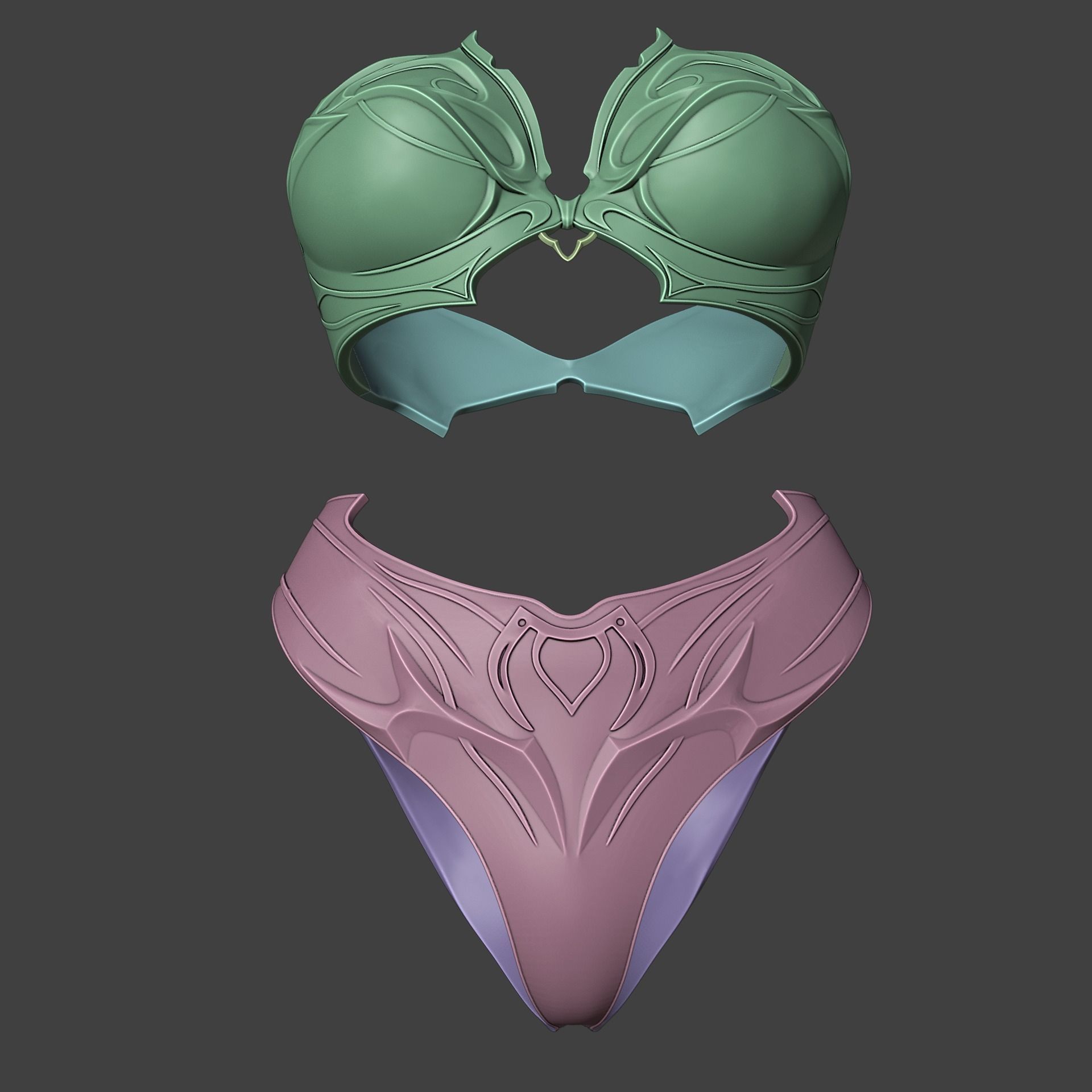 Shadowheart Underwear Set Baldurs Gate 3 3D print model_17