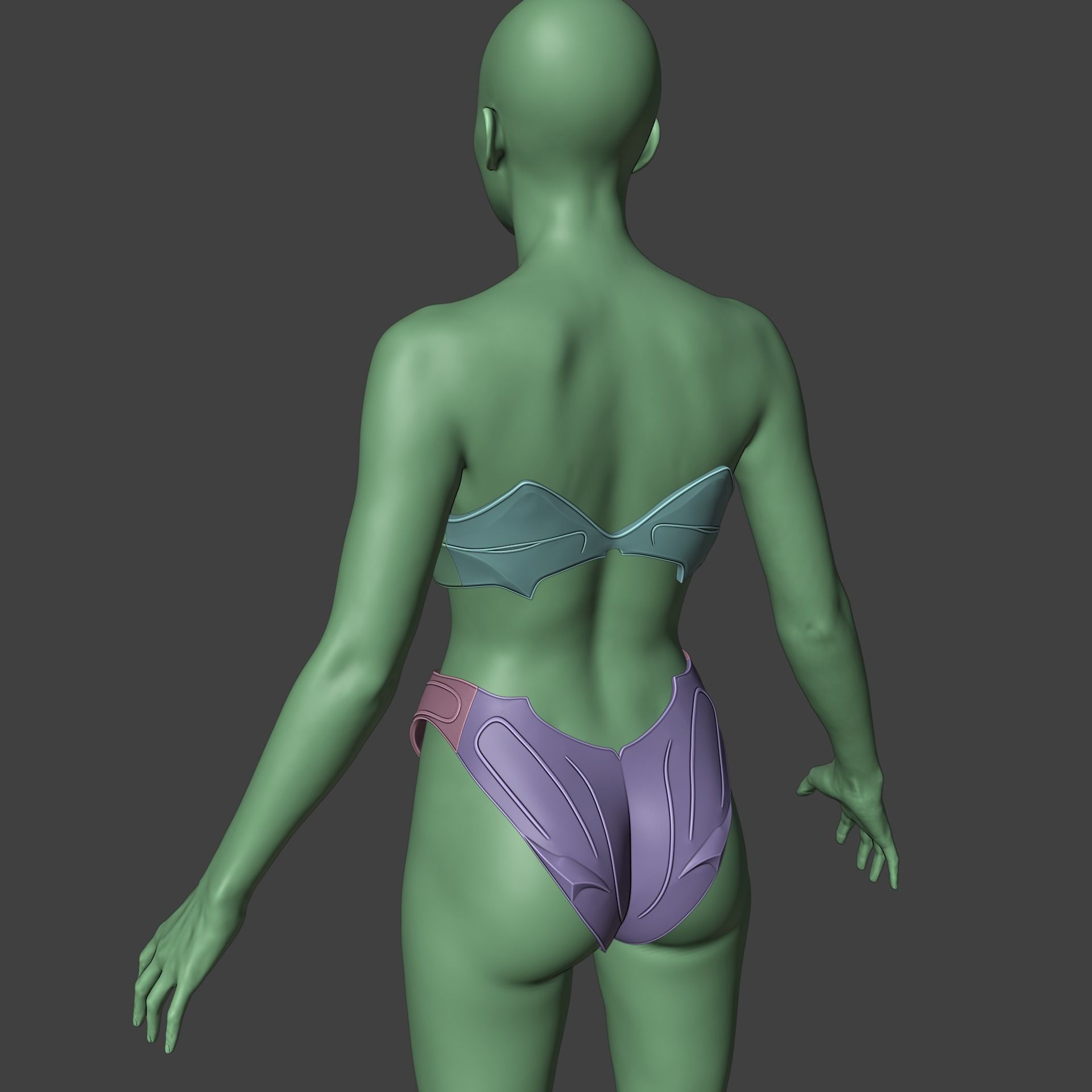 Shadowheart Underwear Set Baldurs Gate 3 3D print model_13