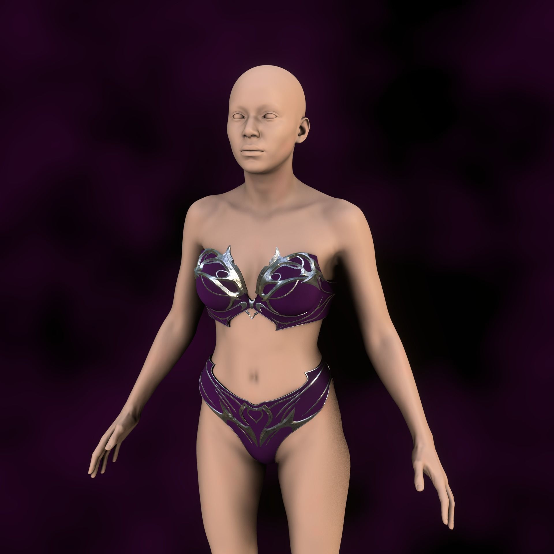 Shadowheart Underwear Set Baldurs Gate 3 3D print model_2