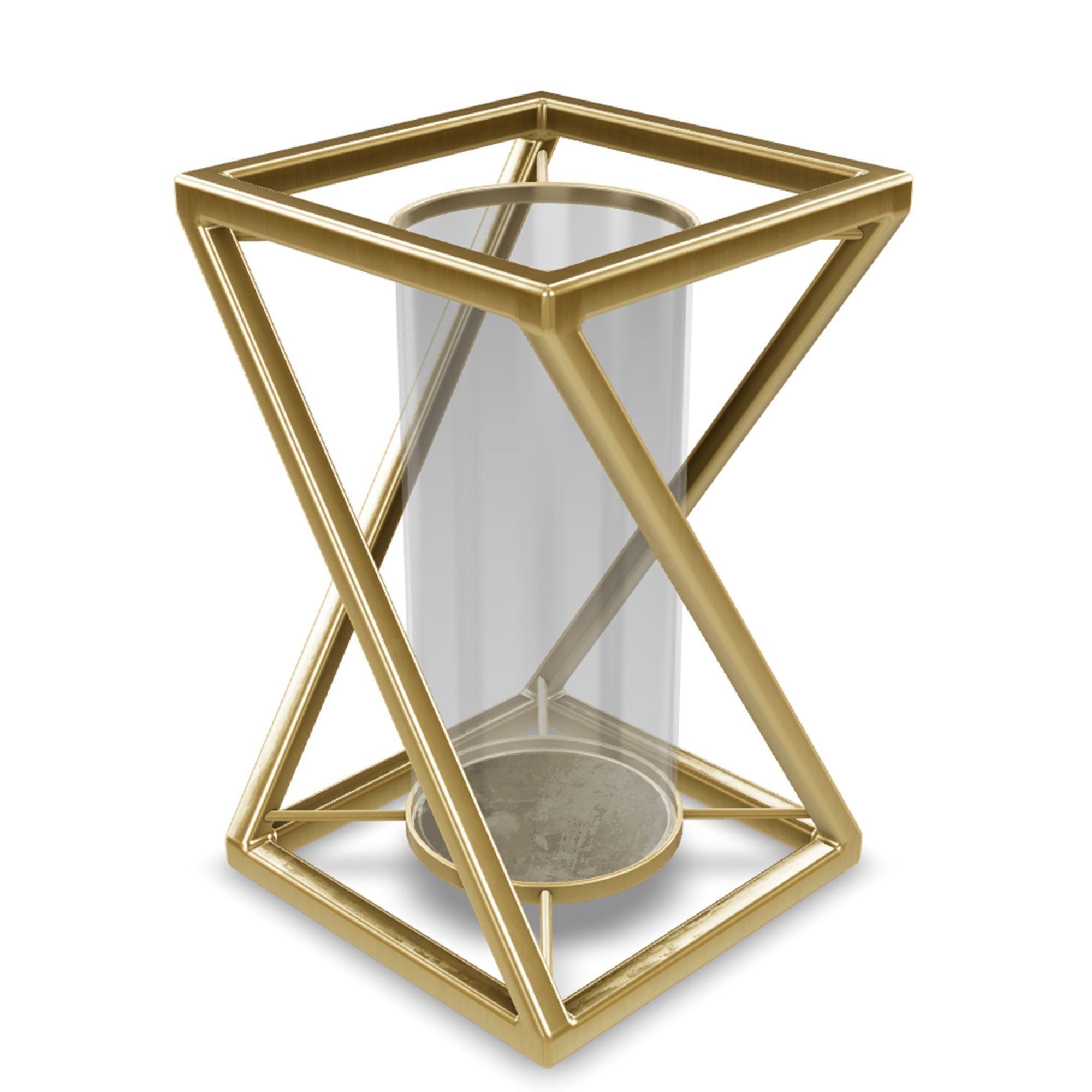 Geometric Candle Holder 12 Low-poly 3D model_1