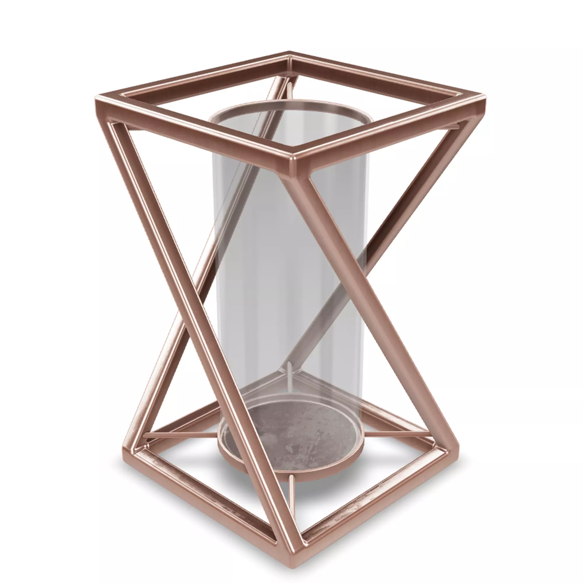 Geometric Candle Holder 12 Low-poly 3D model_0