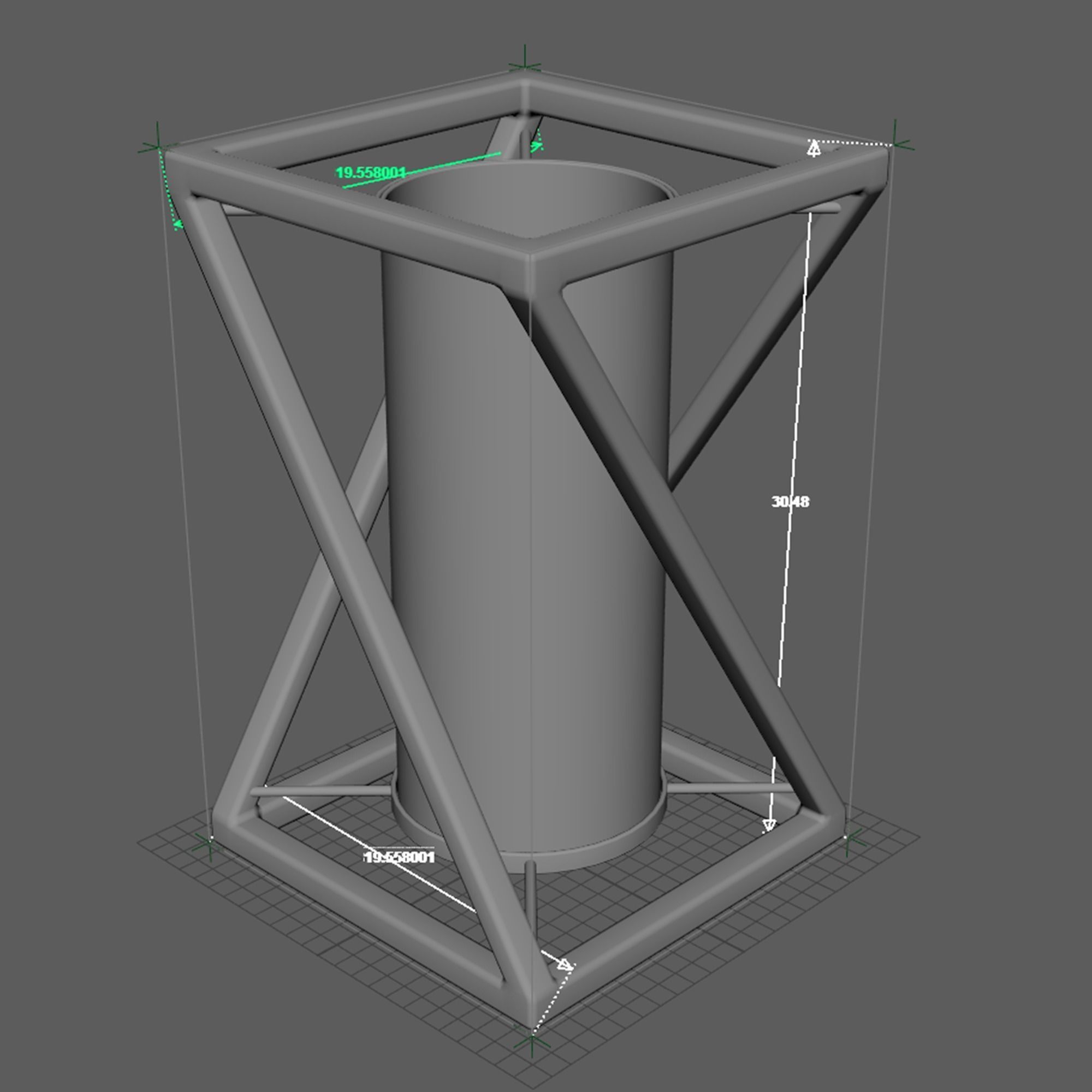 Geometric Candle Holder 12 Low-poly 3D model_4