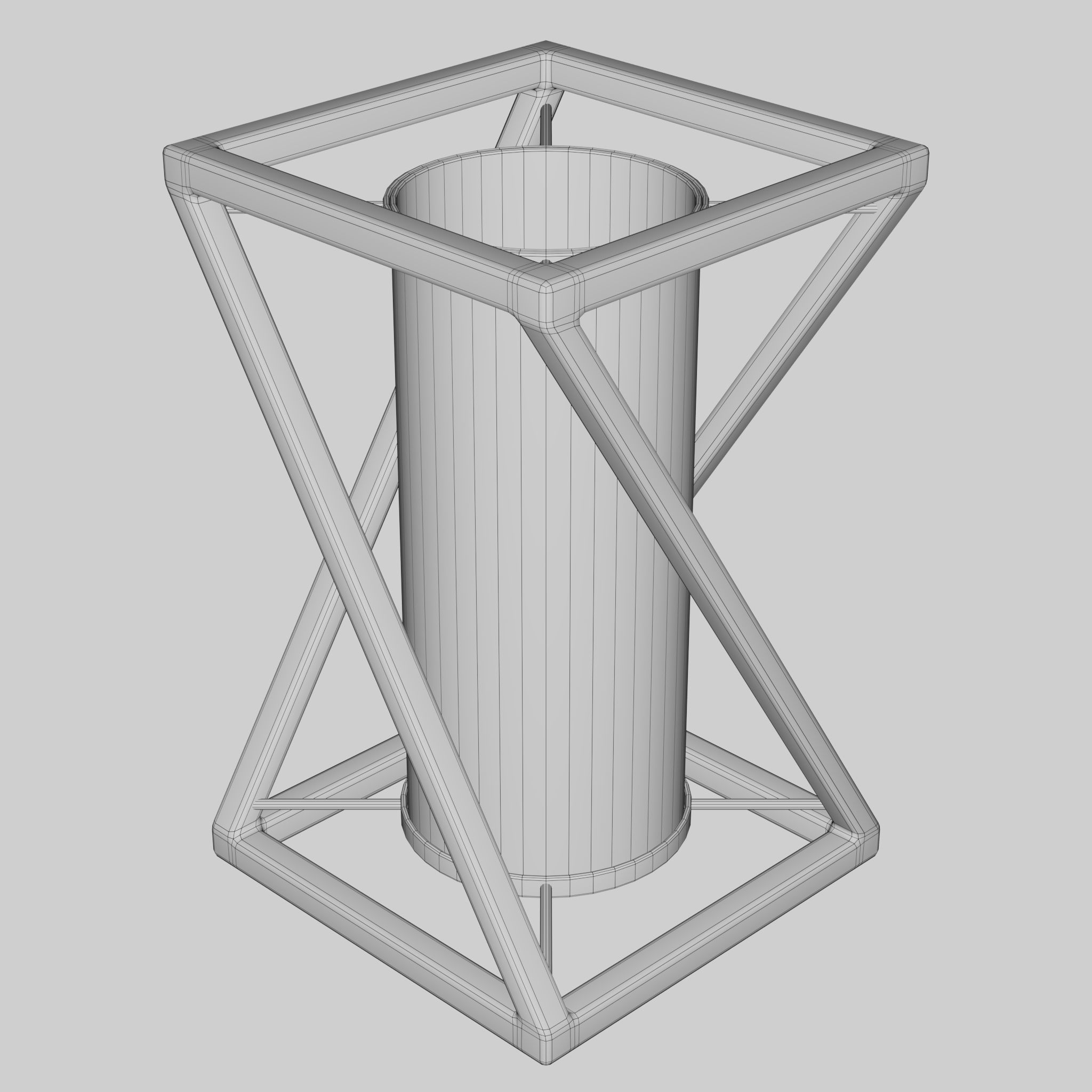 Geometric Candle Holder 12 Low-poly 3D model_5