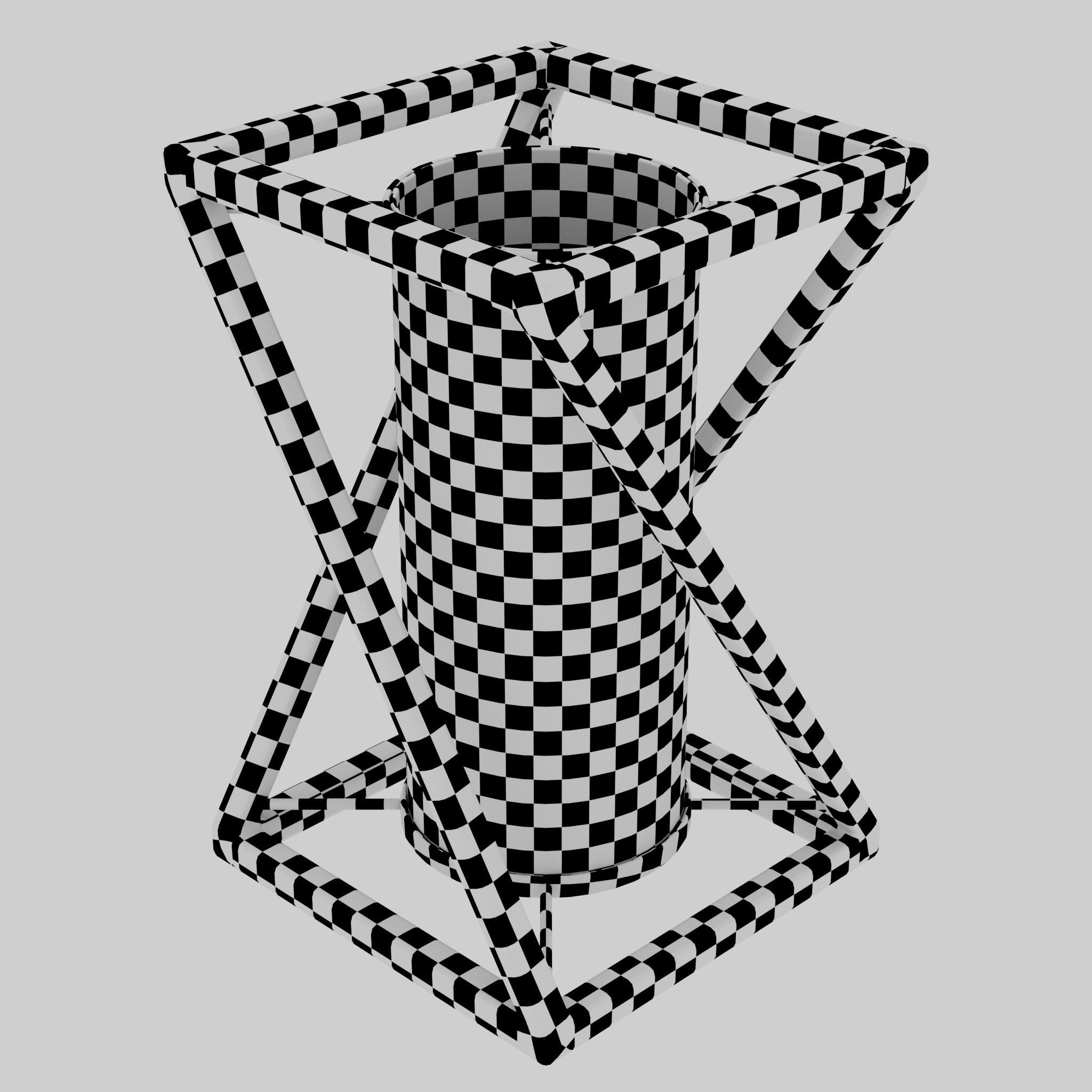 Geometric Candle Holder 12 Low-poly 3D model_3