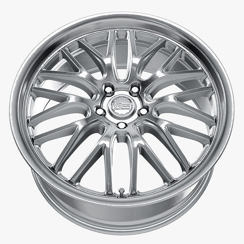 Voxx Masi Wheel Feather Forged Silver With Machined Lip Mustang 3D model 3