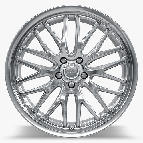 Voxx Masi Wheel Feather Forged Silver With Machined Lip Mustang 3D model 6