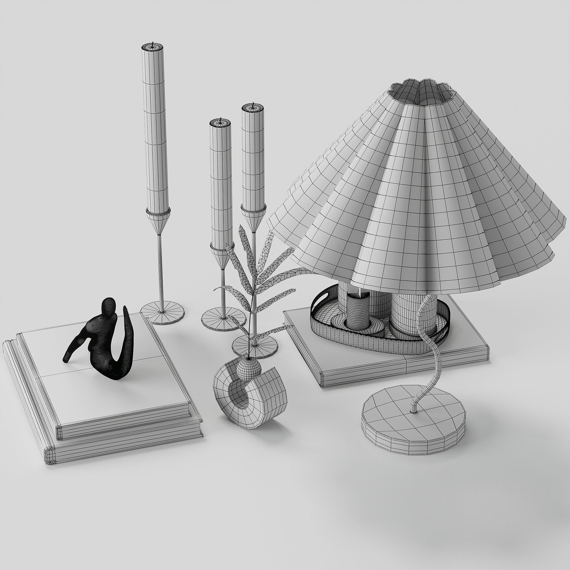 Decorative set 25 3D model_3