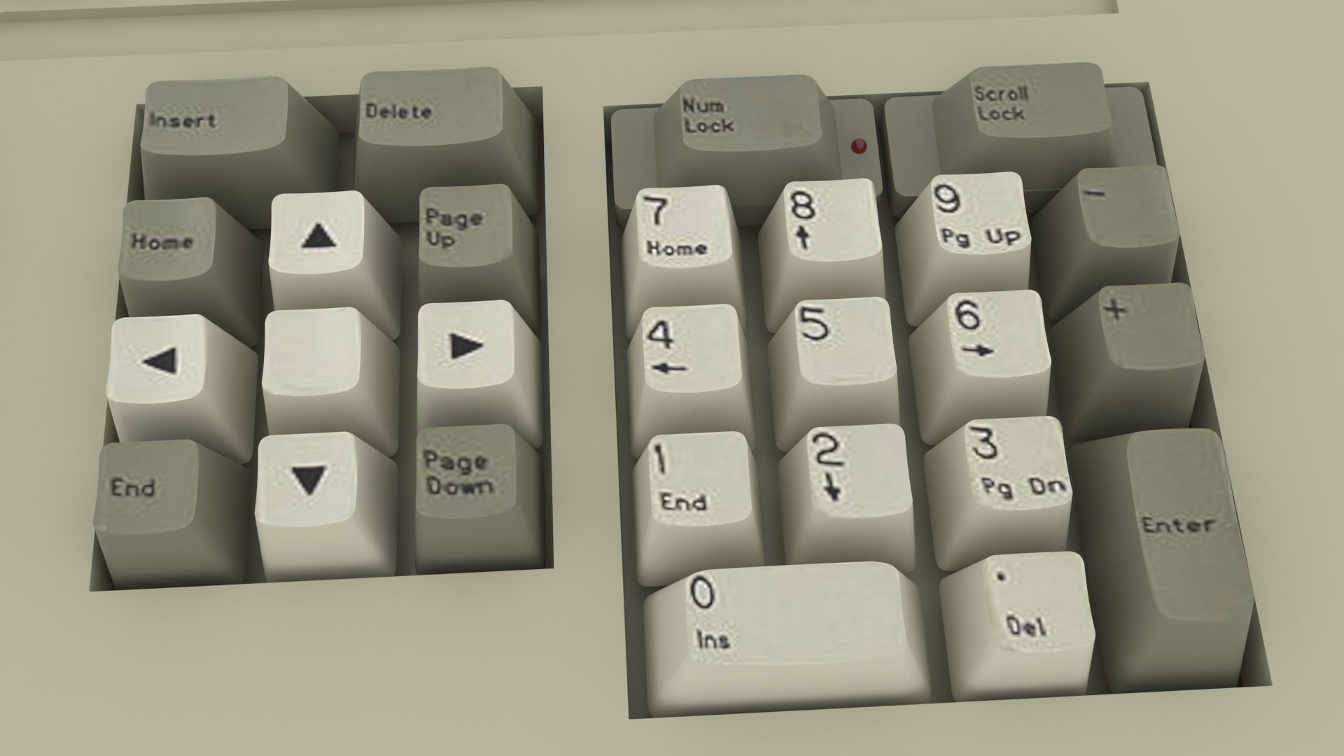 Retro Computer Keyboard 3D model_16