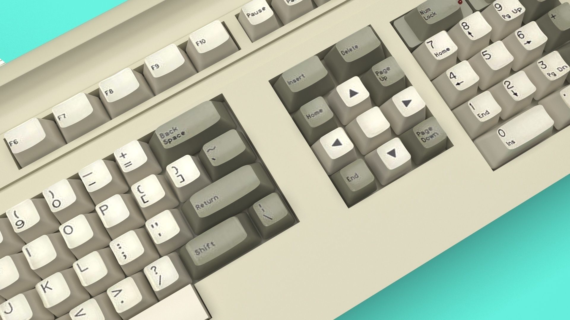 Retro Computer Keyboard 3D model_45