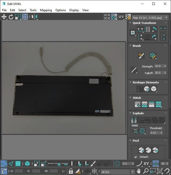 Retro Computer Keyboard 3D model_50